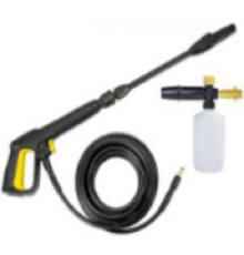 Комплект: пистолет, шланг 10 м, копье с комбиированной форсункой, пенораспылитель с емкостью 0,6 л, 160 бар (макс), для Karcher.