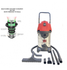 Водопылесос для влажной и сухой уборки с системой 'Циклон' (30 литров INOX) RLC168A-30L INOX (с розеткой)