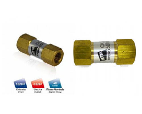 Обратный клапан CK500, 40l/min, 310bar, латунь, вход-3/8внут., выход-3/8внут. МТМ 1124080119