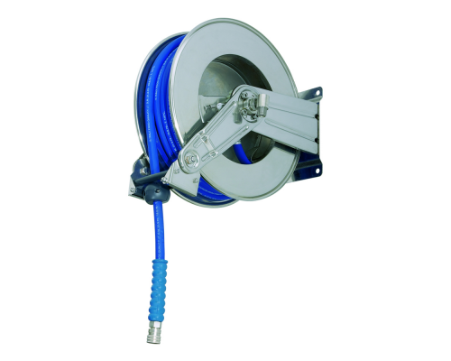 Барабан авто. безопасное сматывание для рук. дл. 20 м 1/2' (нерж.) 1/2'ш. 1/2'ш. 200 бар