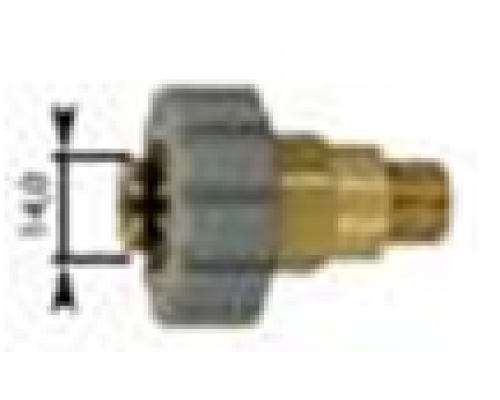 Переходник M21x1,5гайка - 3/8внеш (ALTO), 400bar, латунь R+M 56440
